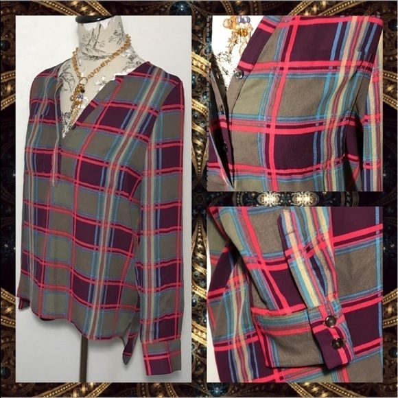 Pim + Larkin Pretty Plaid Pockets Hi Lo To… - Picture 5 of 6